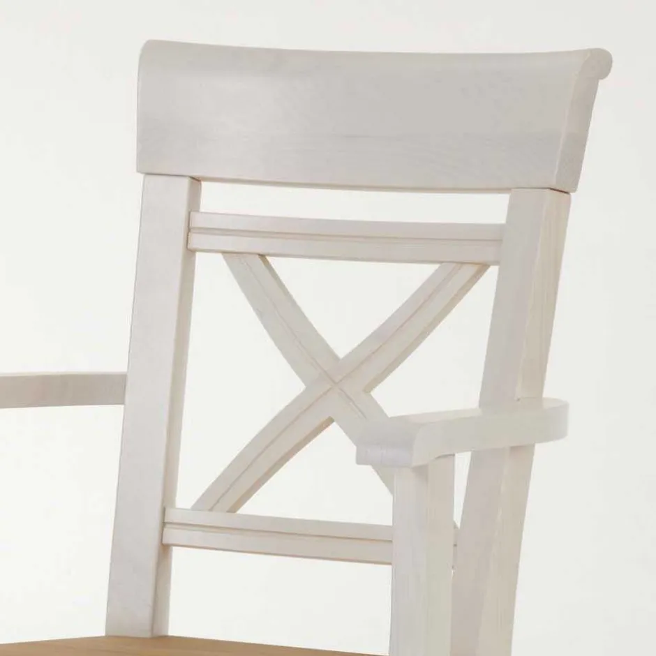 Wohnen Armlehnstuhl Lugon aus Massivholz Kiefer (2er Set)