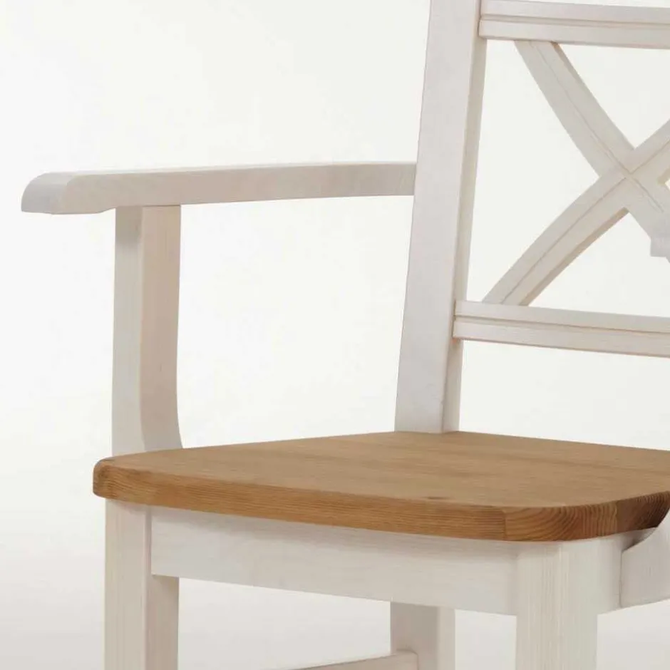 Wohnen Armlehnstuhl Lugon aus Massivholz Kiefer (2er Set)