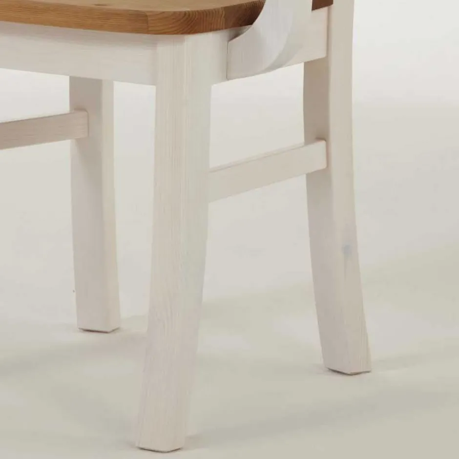 Wohnen Armlehnstuhl Lugon aus Massivholz Kiefer (2er Set)