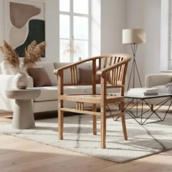 Wohnen Armlehnstuhl Mangato aus Teak Recyclingholz