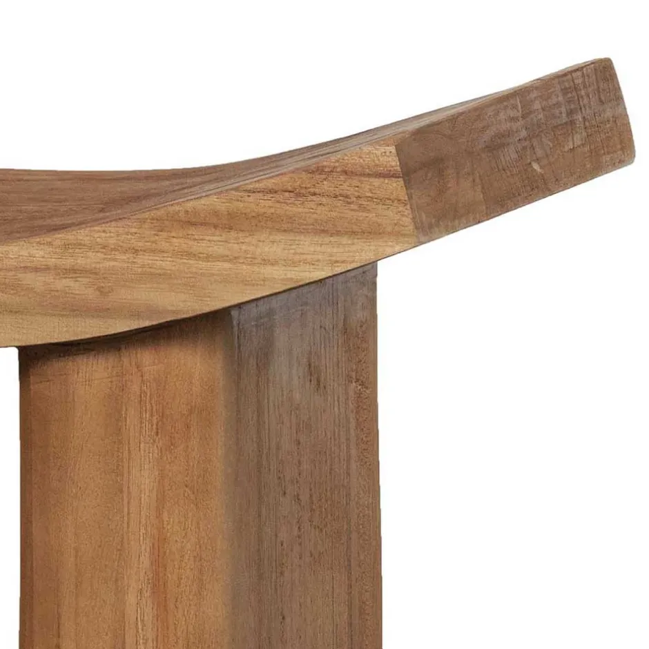 Wohnen Asiatischer Hocker aus Paulownia massiv - Dualko