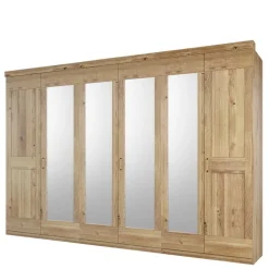 Asteiche Kleiderschrank 6-türig mit 4 Spiegeln - Zamron^Wohnen Sale