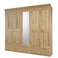 Asteiche Schlafzimmerschrank mit Spiegel - 5-türig - Zamron^Wohnen Clearance