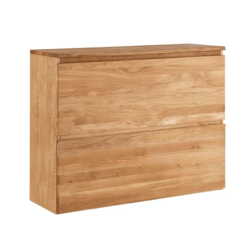 Asteiche Schuhschrank für die Wandmontage - Sotunes^Wohnen Sale