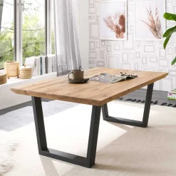 Asteiche Sofatisch im Industrial Design - Ceraldina^Wohnen Clearance