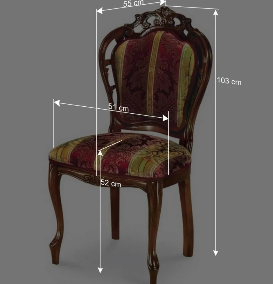 Aufwändig gestalteter Esstischstuhl Magari im Barock Stil^Wohnen New