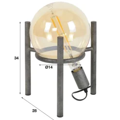Wohnen Ausgefallene Tischlampe 28x34x28 cm - Ginette