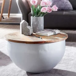 Ausgefallener Couchtisch im Trommel Design - Volcma^Wohnen Best