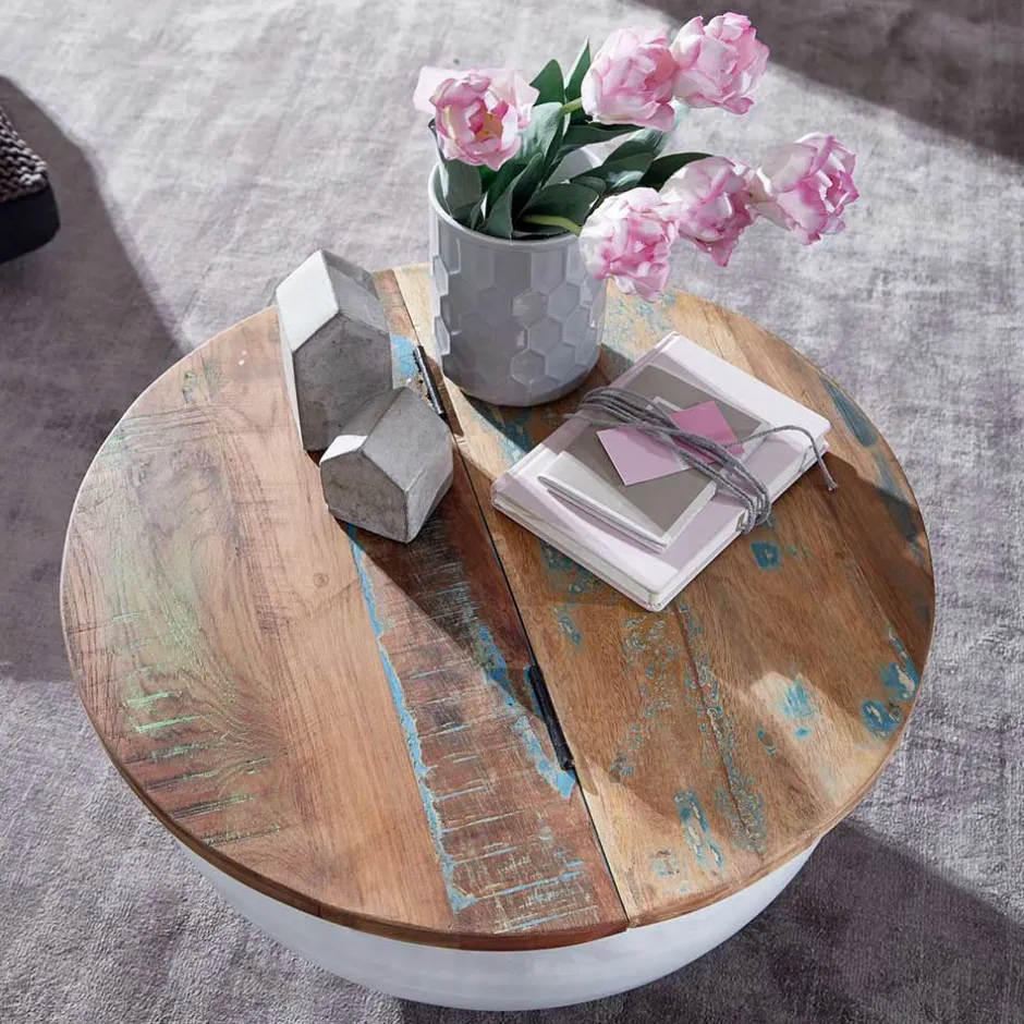 Ausgefallener Couchtisch im Trommel Design - Volcma^Wohnen Best