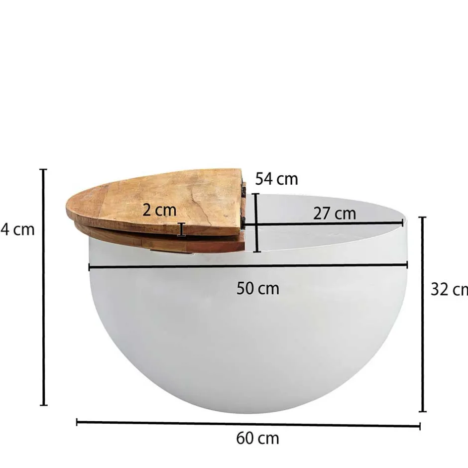Ausgefallener Couchtisch im Trommel Design - Volcma^Wohnen Best