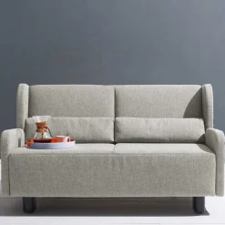 Wohnen Ausklappbare Stoffcouch in Beige - Bondio