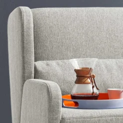 Wohnen Ausklappbare Stoffcouch in Beige - Bondio