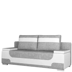 Ausklappbares Sofa in Beigegrau und Weiß - Liron^Wohnen Clearance