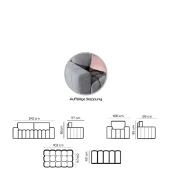 Ausklappbares Sofa in Grün Samt - Olenka^Wohnen Discount