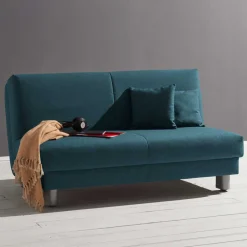 Ausziehsofa in Petrol Flachgewebe - Laberto^Wohnen Hot