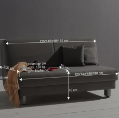 Ausziehsofa in Petrol Flachgewebe - Laberto^Wohnen Hot