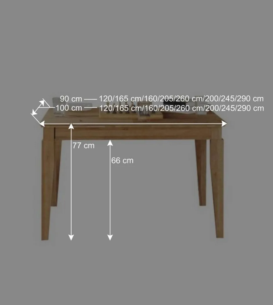 Wohnen Ausziehtisch Masdamos aus Wildeiche massiv