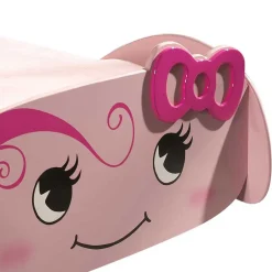 Kinder Wohnen Autobett mit Matratze in Rosa mit Pink - Bageria