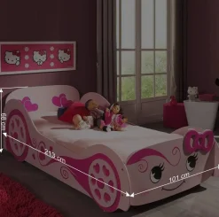 Kinder Wohnen Autobett Valentine in Pink
