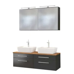 Bad Doppelwaschtisch im Set - Estregos (dreiteilig)^Wohnen Outlet