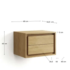 Wohnen Bad Hänge-Waschtisch aus Massivholz Teak - Reddnas