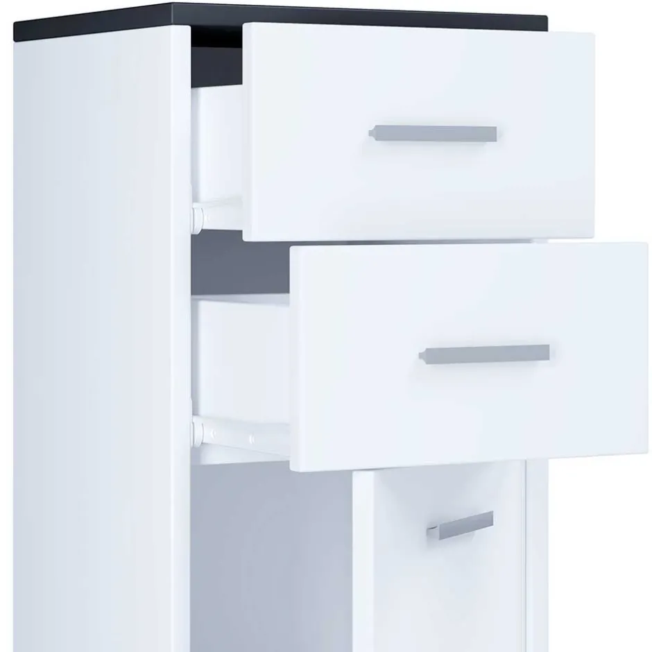 Wohnen Bad Hochkommode mit Schubladen und Tür - Rondja