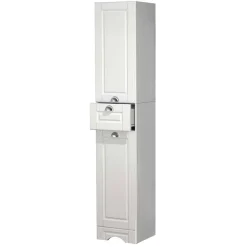 Bad Hochschrank in Weiß - 35x180x32 cm - Akira^Wohnen Discount