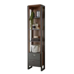 Bad Hochschrank Regal - 4 Fächer & 2 Schubladen - Forawas^Wohnen Sale