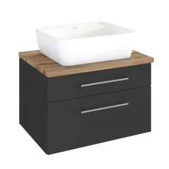 Bad Schubladen-Schrank mit Aufsatzbecken - Estregos^Wohnen Clearance