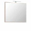 Wohnen Bad Spiegel mit Buche Dekor Rahmen Blanca & optionalem LED Licht
