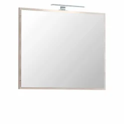 Wohnen Bad Spiegel mit Buche Dekor Rahmen Blanca & optionalem LED Licht