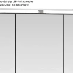 Wohnen Bad Spiegelschrank 3D in Eiche Grau Holzoptik - Svegaria
