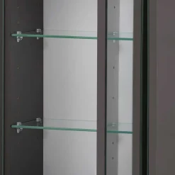 Wohnen Bad Spiegelschrank 3D in Eiche Grau Holzoptik - Svegaria