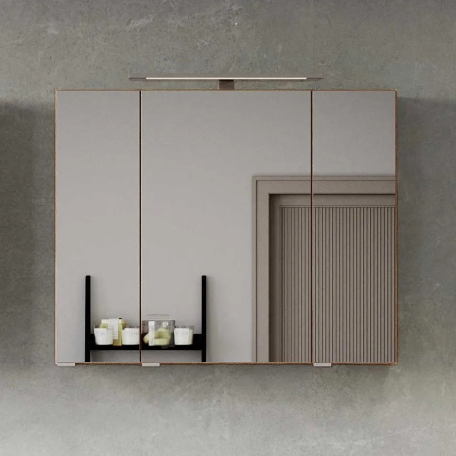 Wohnen Bad Spiegelschrank in Eiche Hell - Vibulam