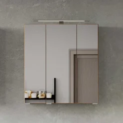 Wohnen Bad Spiegelschrank in Eiche Hell - Vibulam