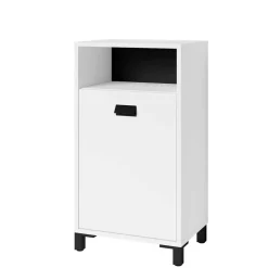 Bad Unterschrank in Weiß mit Schwarz - Envaton^Wohnen Discount