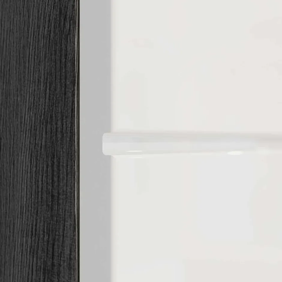 Wohnen Bad Vertiko in Weiß Hochglanz & Grau - Nancys