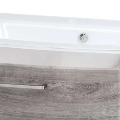 Wohnen Bad Waschkonsole in grauer Eiche Optik - Svegaria