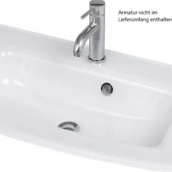 Wohnen Bad Waschkonsole in grauer Eiche Optik - Svegaria