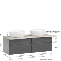 Wohnen Bad Waschplatz für zwei Personen - Agiruan