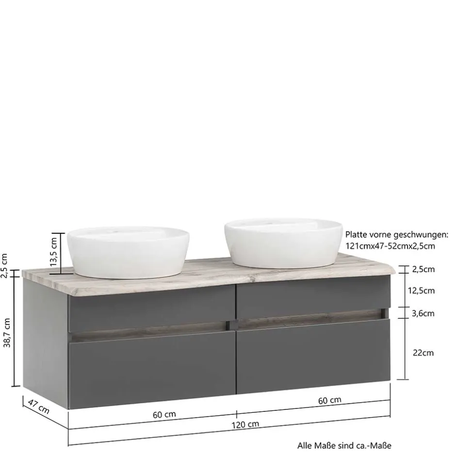 Wohnen Bad Waschplatz für zwei Personen - Agiruan
