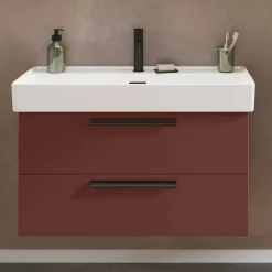 Bad Waschtischkonsole in Dunkelrot - Exeler^Wohnen Hot