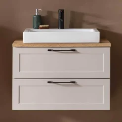 Wohnen Bad Waschtischkonsole mit Becken - Trioto