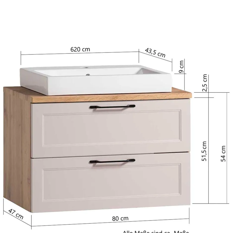 Wohnen Bad Waschtischkonsole mit Becken - Trioto