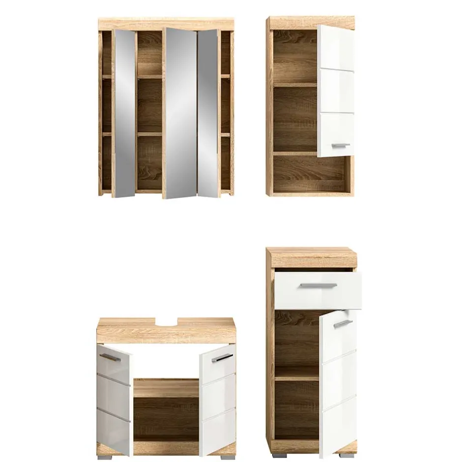 Wohnen Badblock Möbelset modern - Calbanyara (dreiteilig)