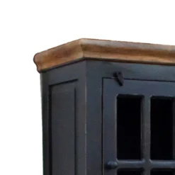 Badezimmer Hochschrank Sentiments in Schwarz Mangobaum^Wohnen Outlet