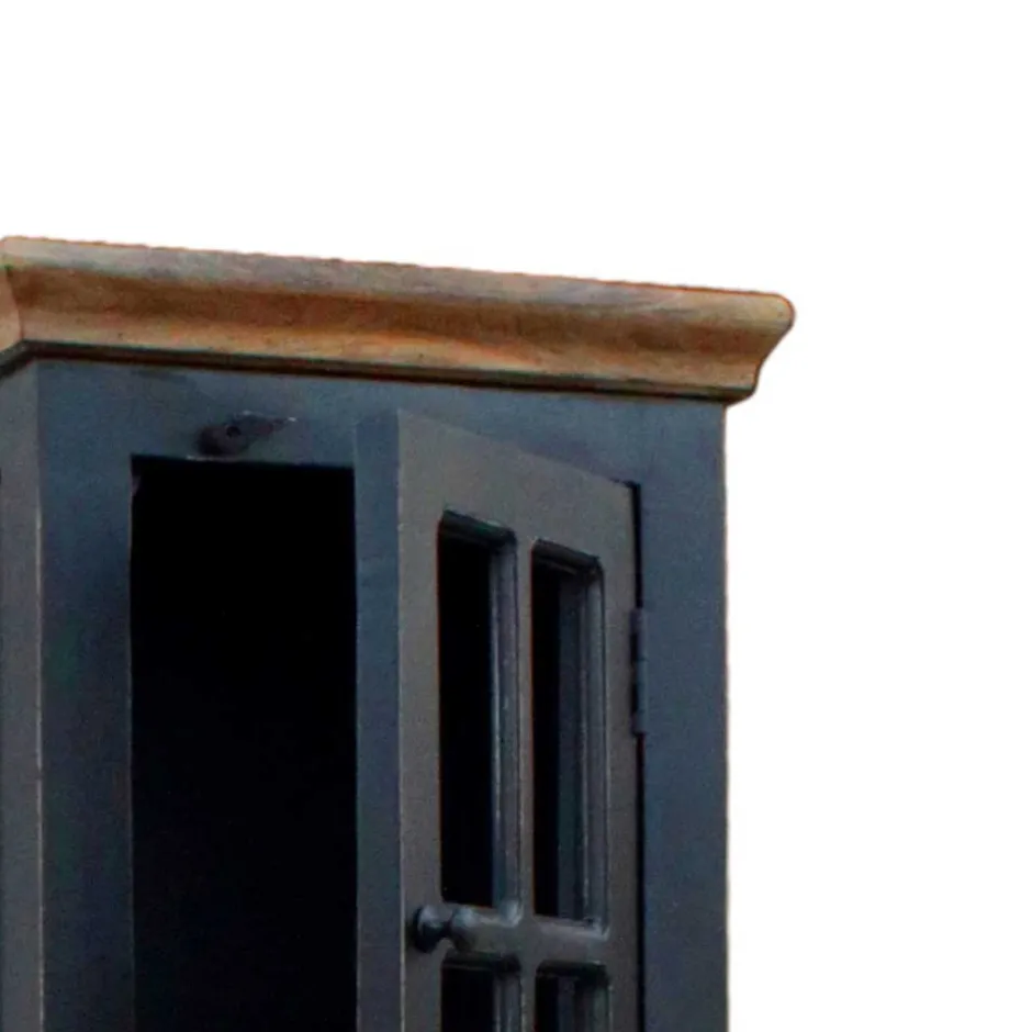 Badezimmer Hochschrank Sentiments in Schwarz Mangobaum^Wohnen Outlet