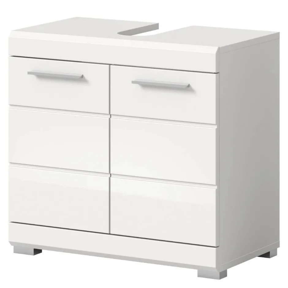 Wohnen Badezimmer Unterbeckenschrank in Weiß - Henriette