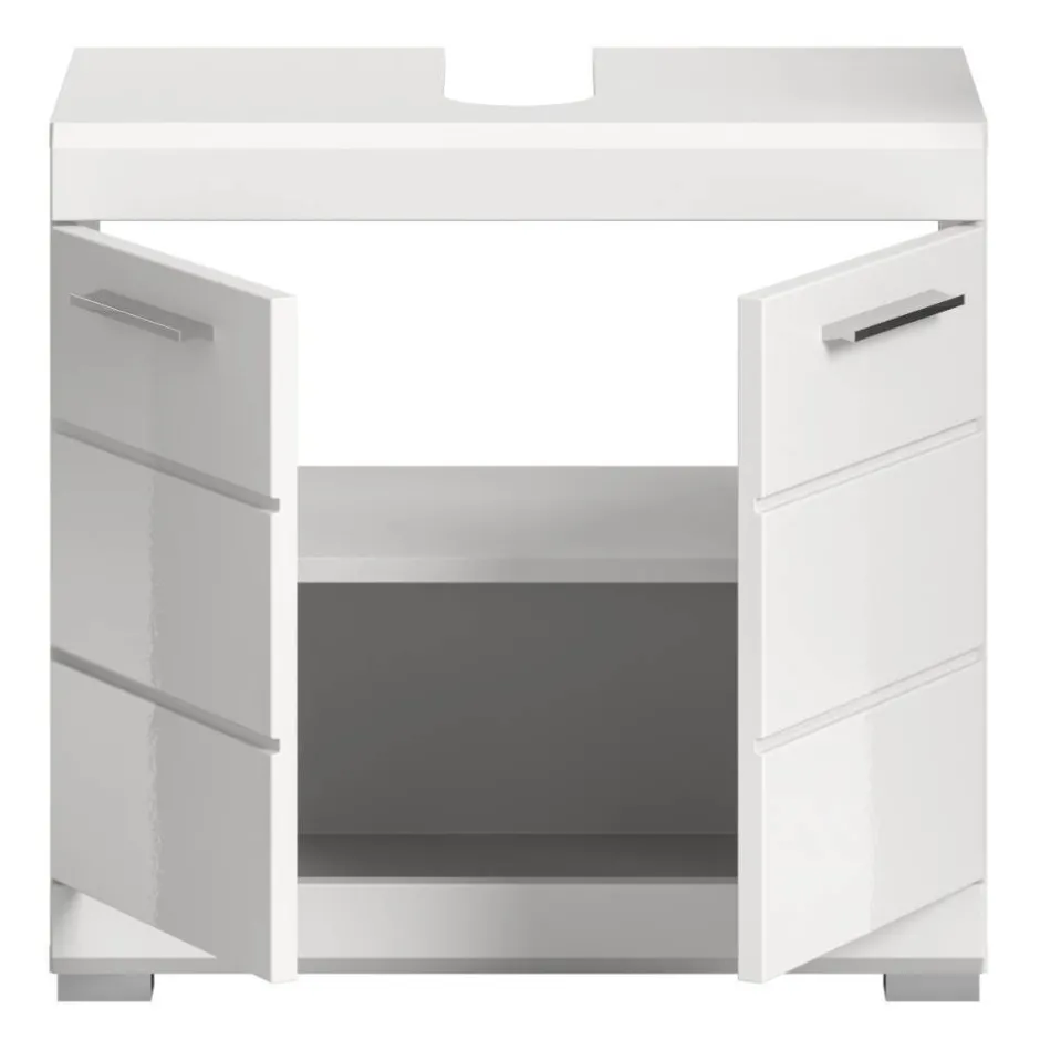 Wohnen Badezimmer Unterbeckenschrank in Weiß - Henriette