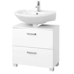 Wohnen Badezimmer Waschbeckenschrank Sagunis in Weiß